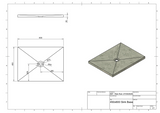 Technical schematic drawing for Terraforma Microcement Ready Sink Base (450 x 600 x 30 mm) displaying exact dimensions, drainage falls, and waste outlet positioning.